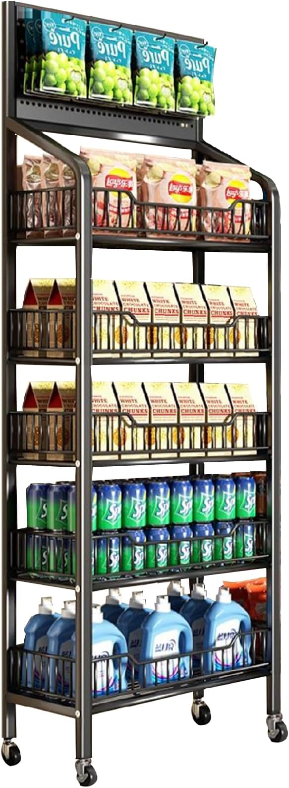 Amazon.com: STEELAID Chip Display Rack, Concession Stand Commercial ...