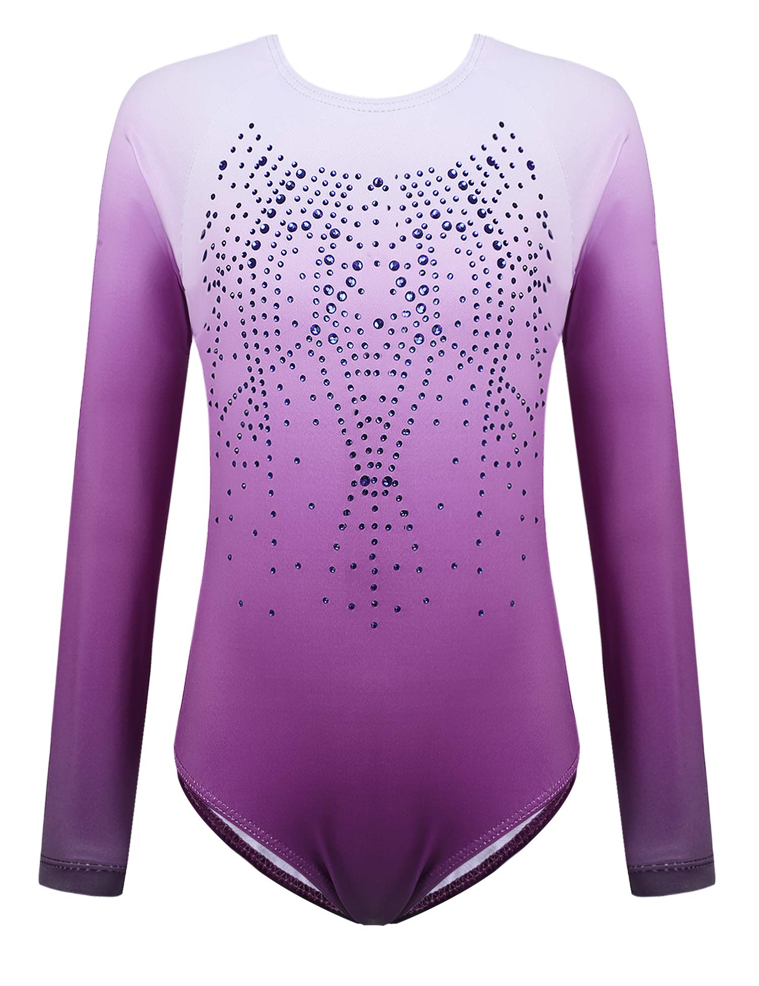 trudge Kinder Turnanzug Gymnastikanzug Mädchen Leotard Langarm Trikot Training Dancewear Gymnastikbody Tanzbekleidung Wettkampf 3-12 Jahre