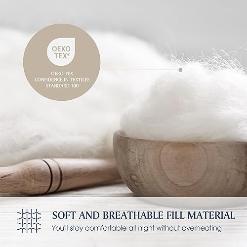 Miniatura 3 de Blue Ridge Home Fashions - Edredón sintético de microfibra para todas las estaciones, relleno de poliéster hipoalergénico, Poliéster, Caqui, gemelo