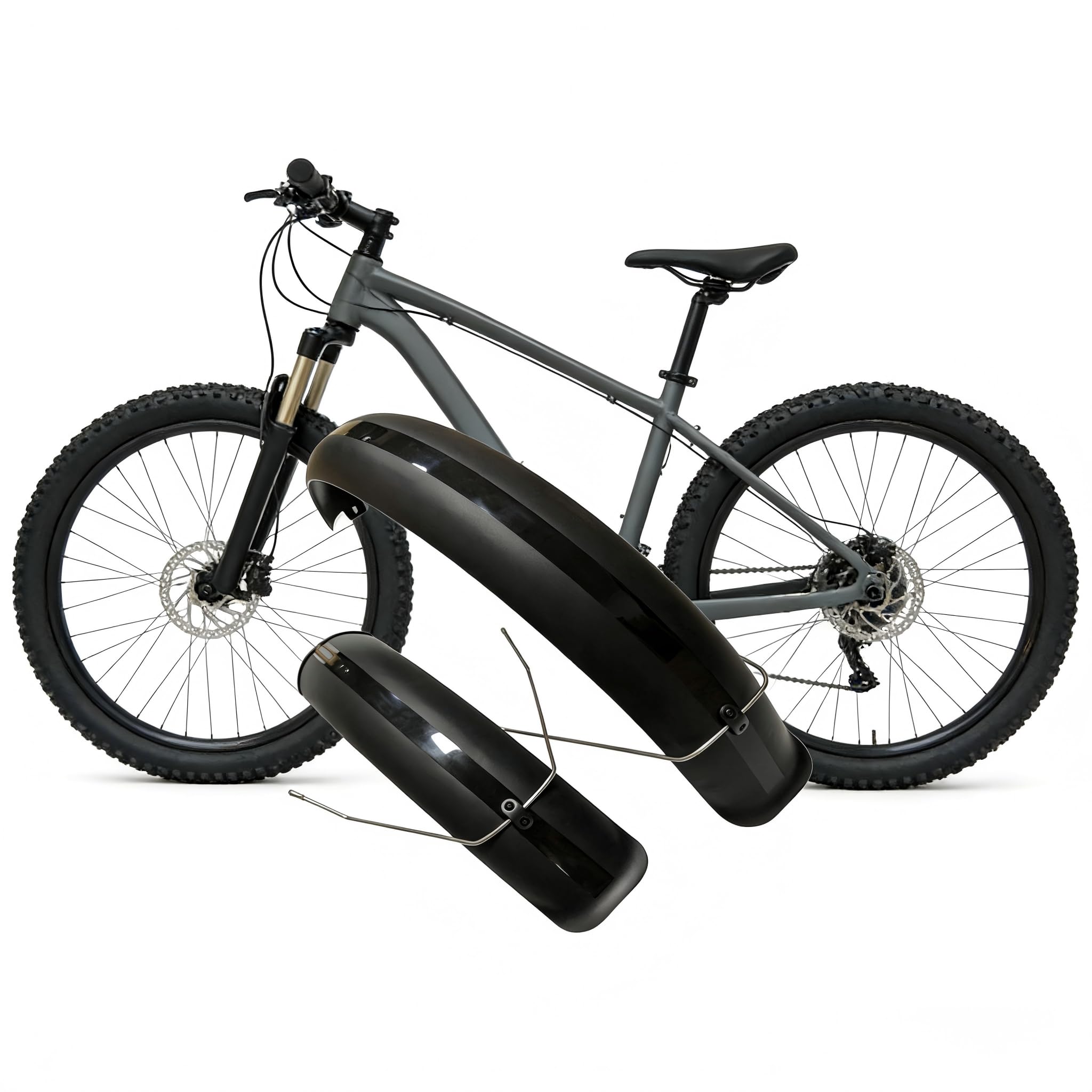 Generisch Fahrrad Schutzblech Fahrrad Schutzblech Set 26x4.0 inch Breite vordere hintere Kotflügel MTB Off-Road Fat Tire Bike Wings Full Coverage Bike Plastic