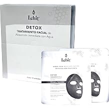 Lehit Facial Skin Care Mask Detox Nano tech Deep Hydration for All skin types | Mascara Facial Detox Nano tech Hidratacion Profunda Firmeza y Suavidad Con Colageno Colombia 0.03oz - 1g x Pack 2