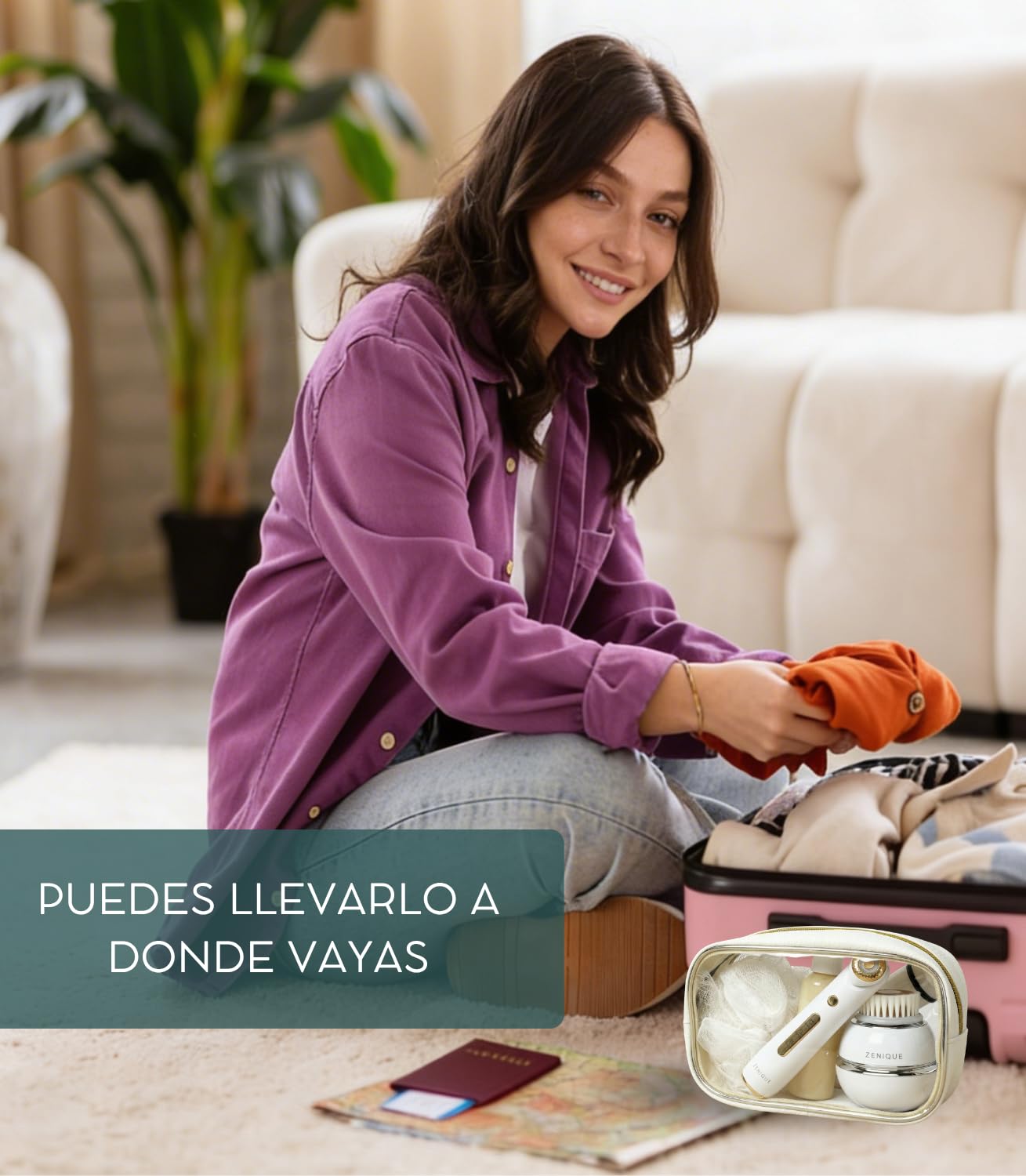 Masajeador Facial Rejuvenecedor Luz LED Roja Azul Calor 45 Grados Antiedad Reduce Ojeras Bolsas Mejora Piel Dispositivo Belleza Facial Portatil Uso Diario Relajante Cuidado Facial Avanzado