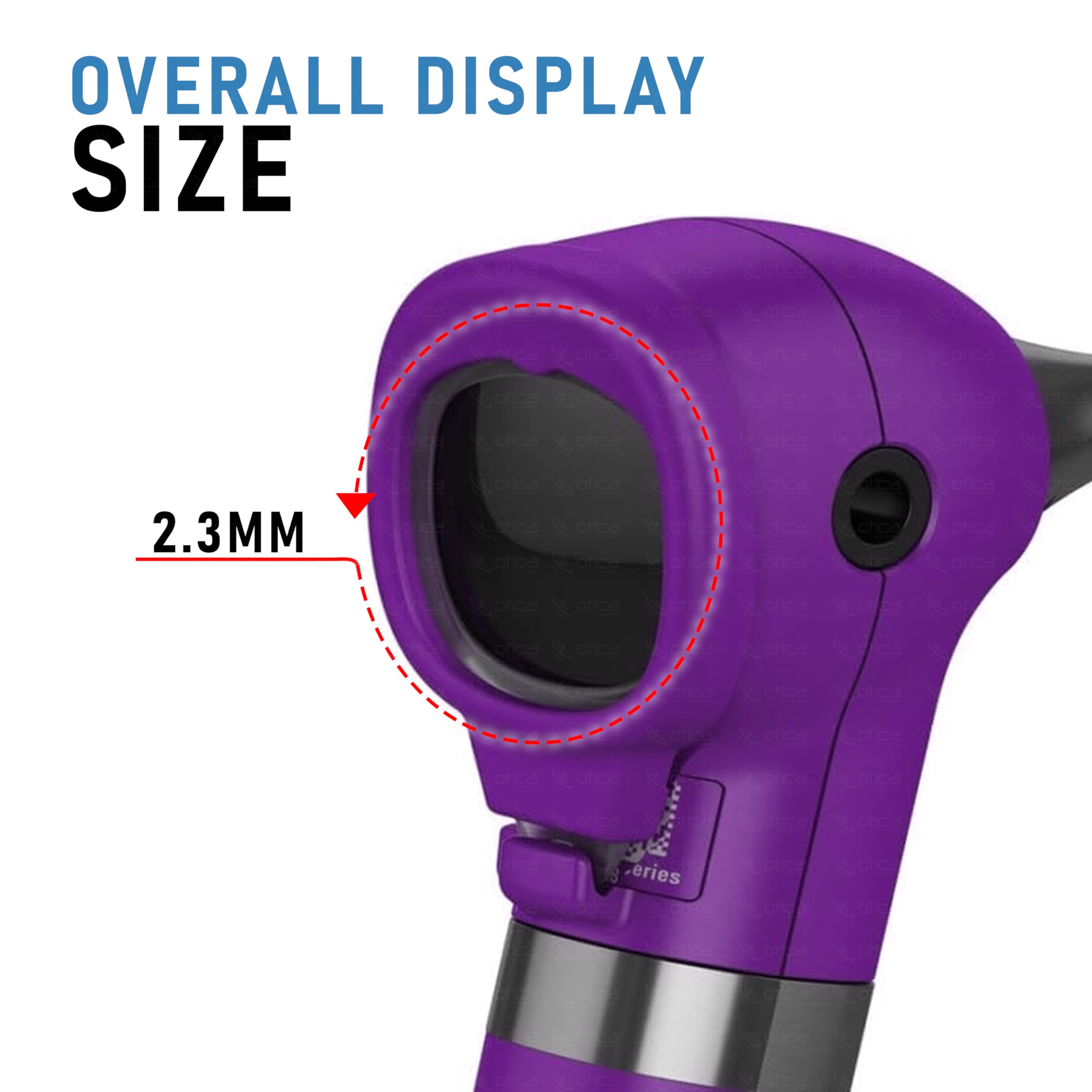 OTICA Otoscopio tascabile a fibre ottiche LED Welch Allyn con impugnatura a batteria AA (viola)