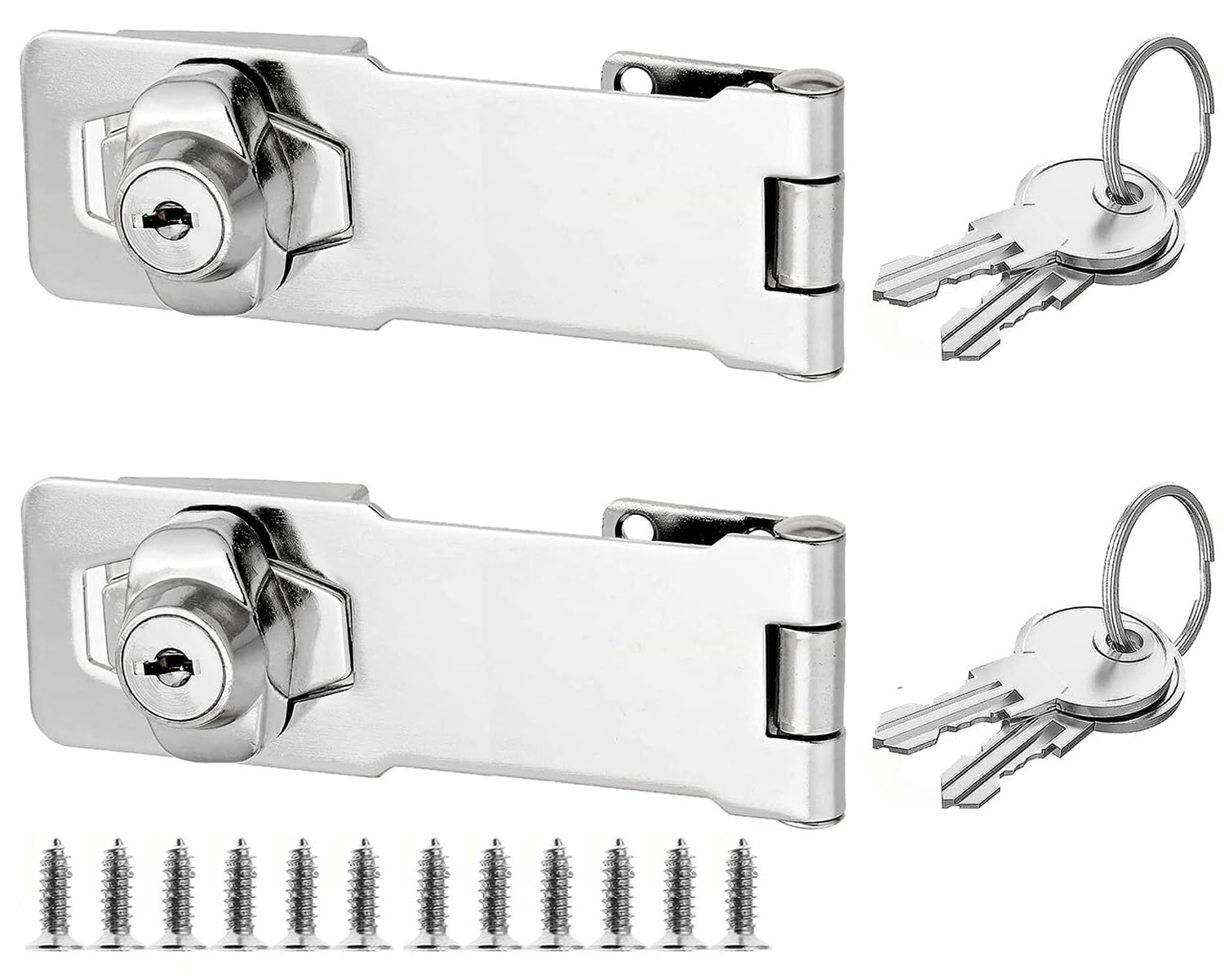 Serratura A Chiave Con Chiavistello - In Lega Di Zinco Per Porte, Armadi E Cassetti | Cromata O Nera - Foto 11