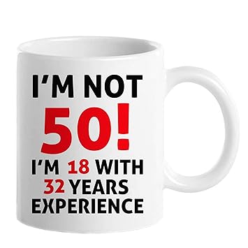 50th Birthday Gifts for Women, Funny 50 Year Old Gift Coffee Mug, 1971 50th Birthday Mugs for Her, Mom, Aunt, Wife, Sister, Grandma, Friend, 11 oz Tea Cup