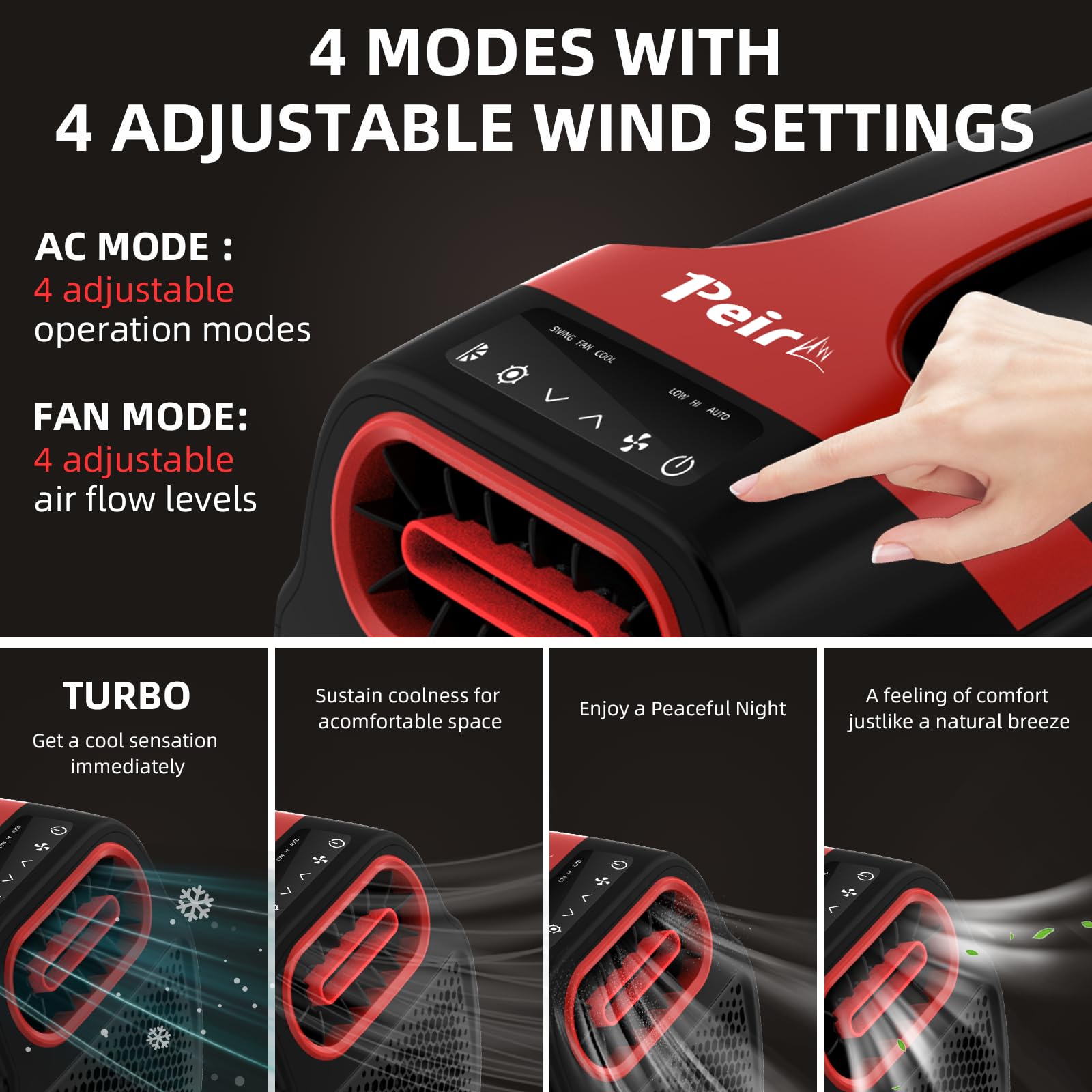 Climatizzatore mobile 3500BTU 3 in 1 con tubo di scarico | Raffreddamento Rapido Raffreddamento Ventilatore Deumidificatore Portatile Per Campeggio Camper Caravan