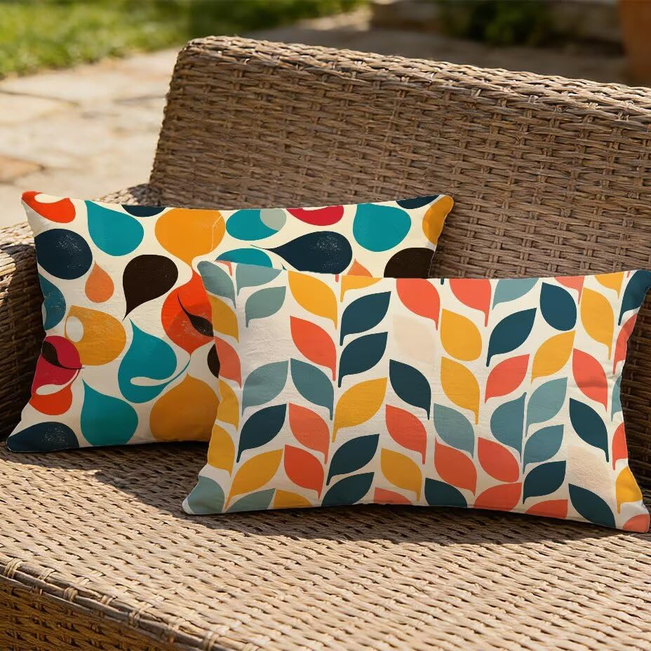 Coussin de jardin rectangulaire avec housse de coussin extérieur 40x70 cm imperméable - 2
