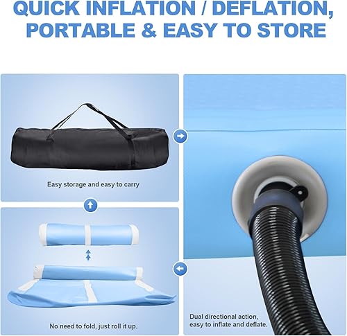 Miniatura 96 de FBSPORT - Colchonetas inflables de entrenamiento de 4 u 8 pulgadas de grosor, pistas de gimnasia para uso en el hogar, animadoras, yoga