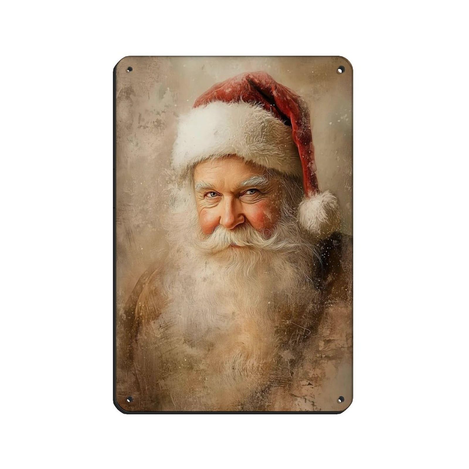 Vintage Santa Claus Art, Santa Art Decor Retro Poster Metal Tin Sign Chic Art Retro Iron Painting Bar People Cave Cafe Family Garage Poster Wall Decoration 8x12inch(20x30cm)