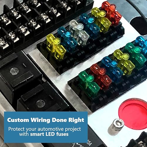 Miniatura 10 de MGI SpeedWare Surtido de fusibles de hoja de 60 piezas, 5A 10A 15A 20A 30A 40A, ATOATC 12vDC Protección automotriz (sin indicador LED)