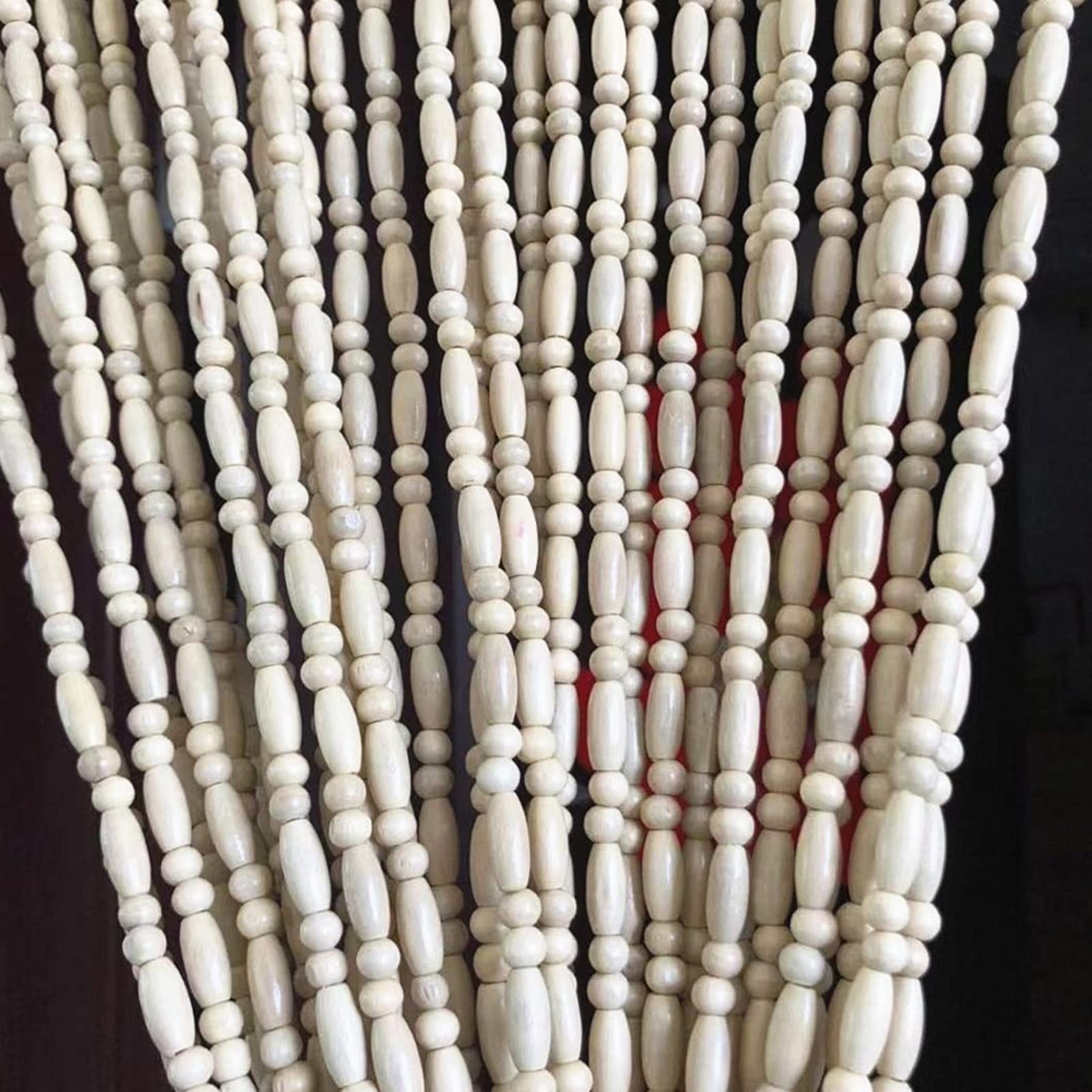Wood Beaded Curtains for Doorway,Partition Door Beads Curtain,Wall Hanging Home Divider,Doorway Divider Curtain,Fly Curtain Screen Panel,for Window Hallway Entrance,Custom (71 strands (140x220cm))