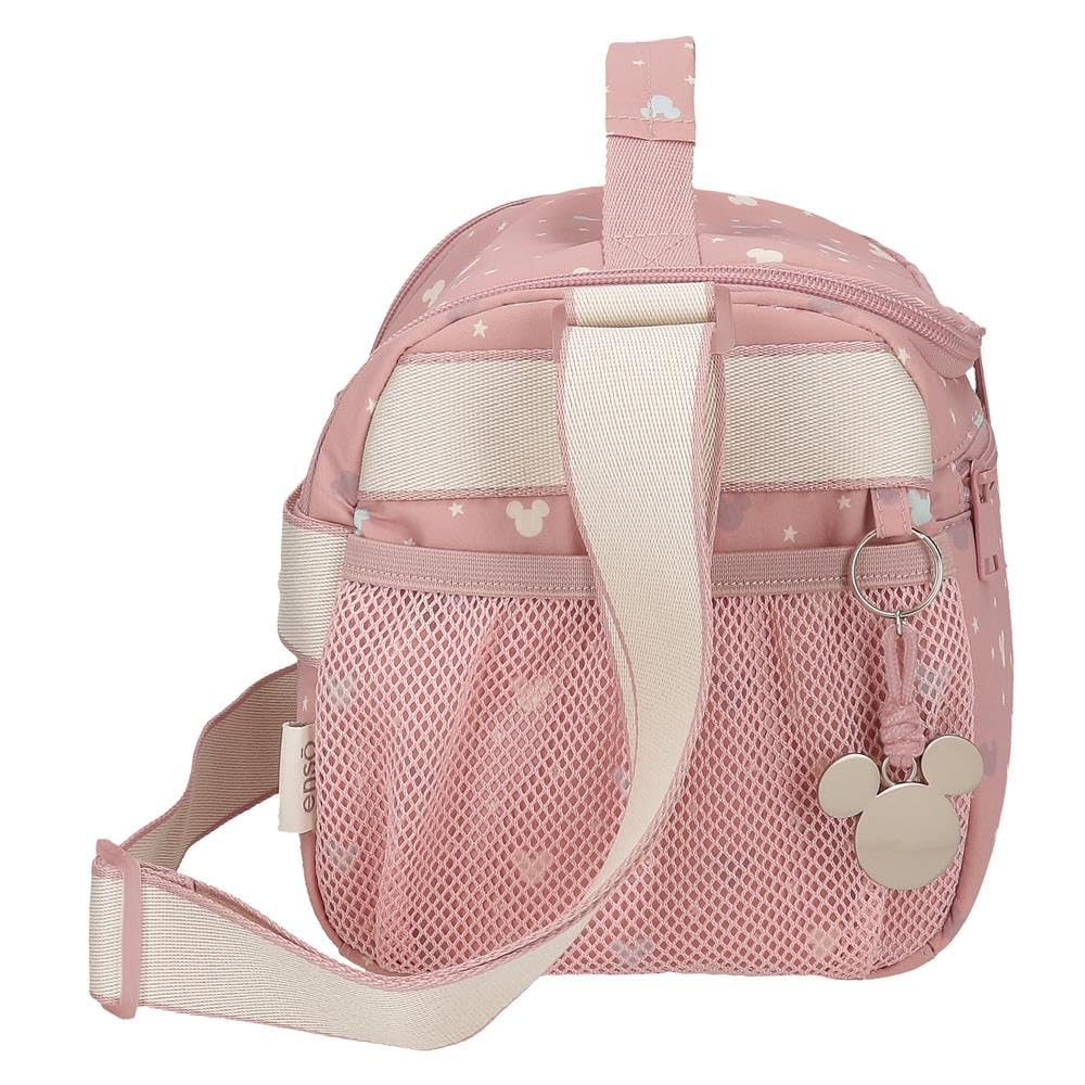 Joumma Disney Luma Mickey Bandolera Porta Merienda Infantil para Guardería y Colegio, Bolsa Térmica con Bandolera Ajustable para Mamás y Niñas, 25x19x17 cm