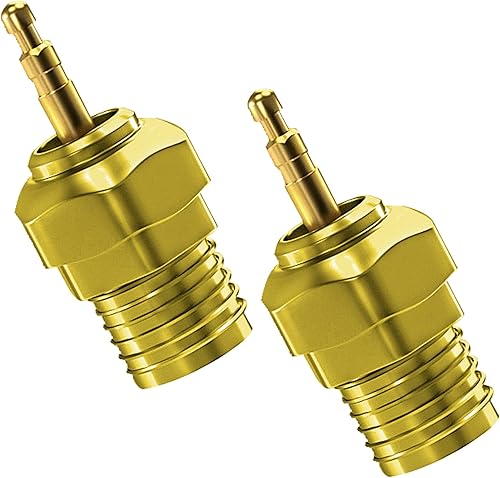 Miniatura 5 de 2 piezas de Vgoohobby Glow Plug chapado en oro universal T2 Hot Spark 70117 Nitro piezas de motor compatibles con 1/8 1/10 Traxxas Himoto Kyosho HSP
