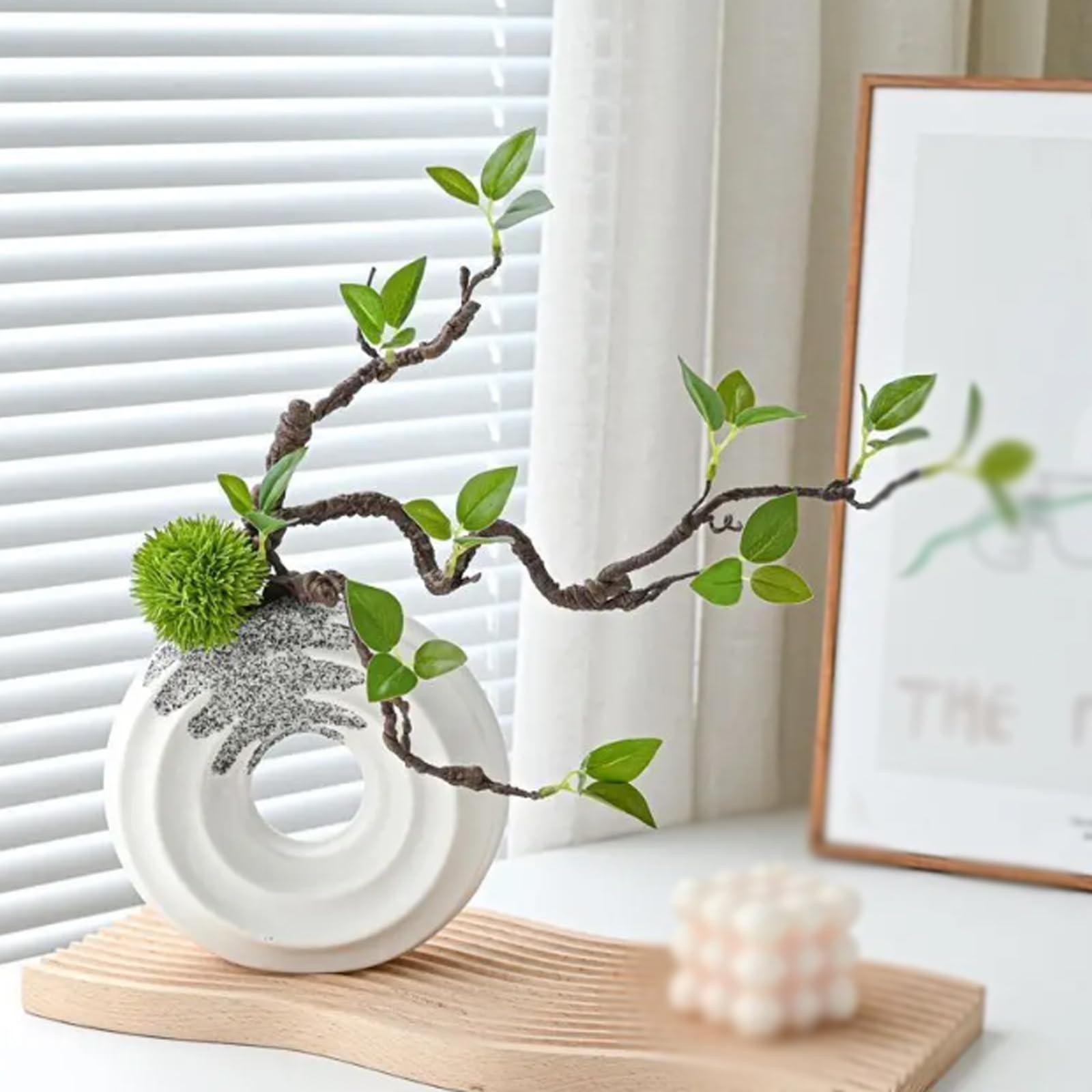 Piante finte Ramo di albero artificiale Foglie verdi Finta vegetazione for casa Interno Esterno Giardino Balcone Decorazione/441