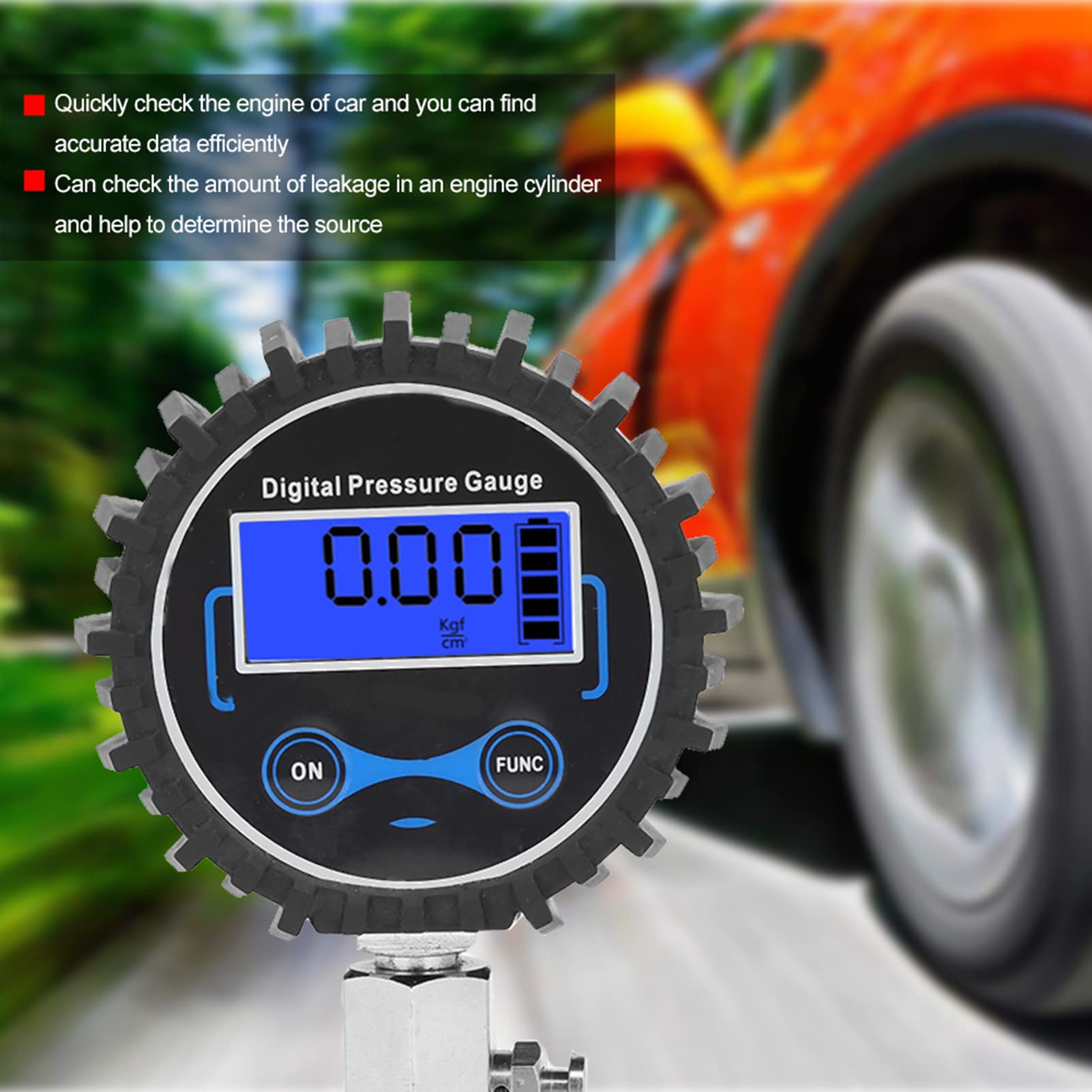 VBESTLIFE Zestaw do Pomiaru Ciśnienia w Cylindrze Silnika 3 Cyfrowy