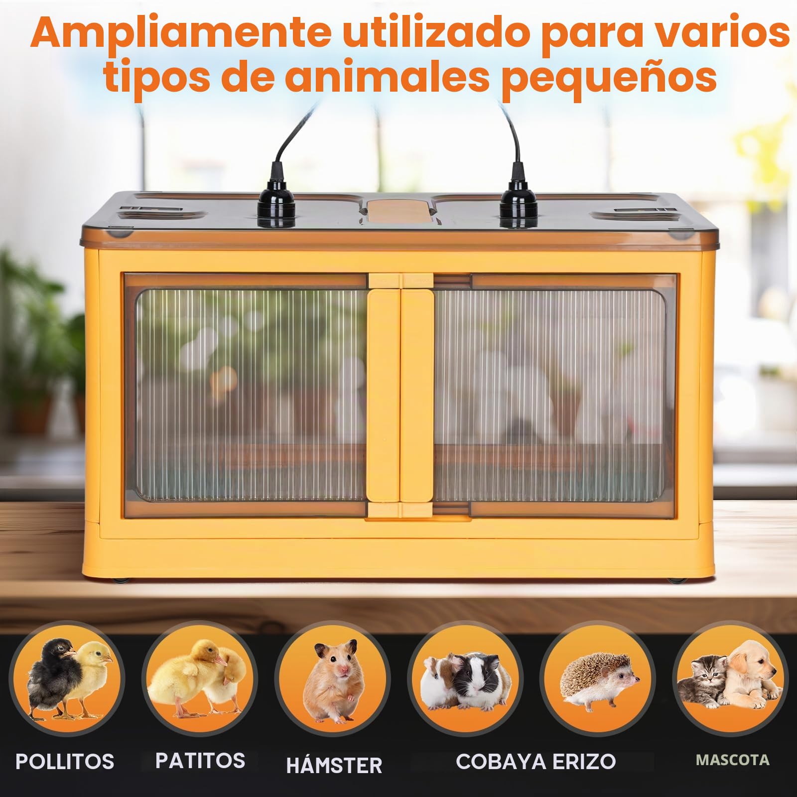 Incubadora para crías 85L Caja de incubación plegable para aves de corral