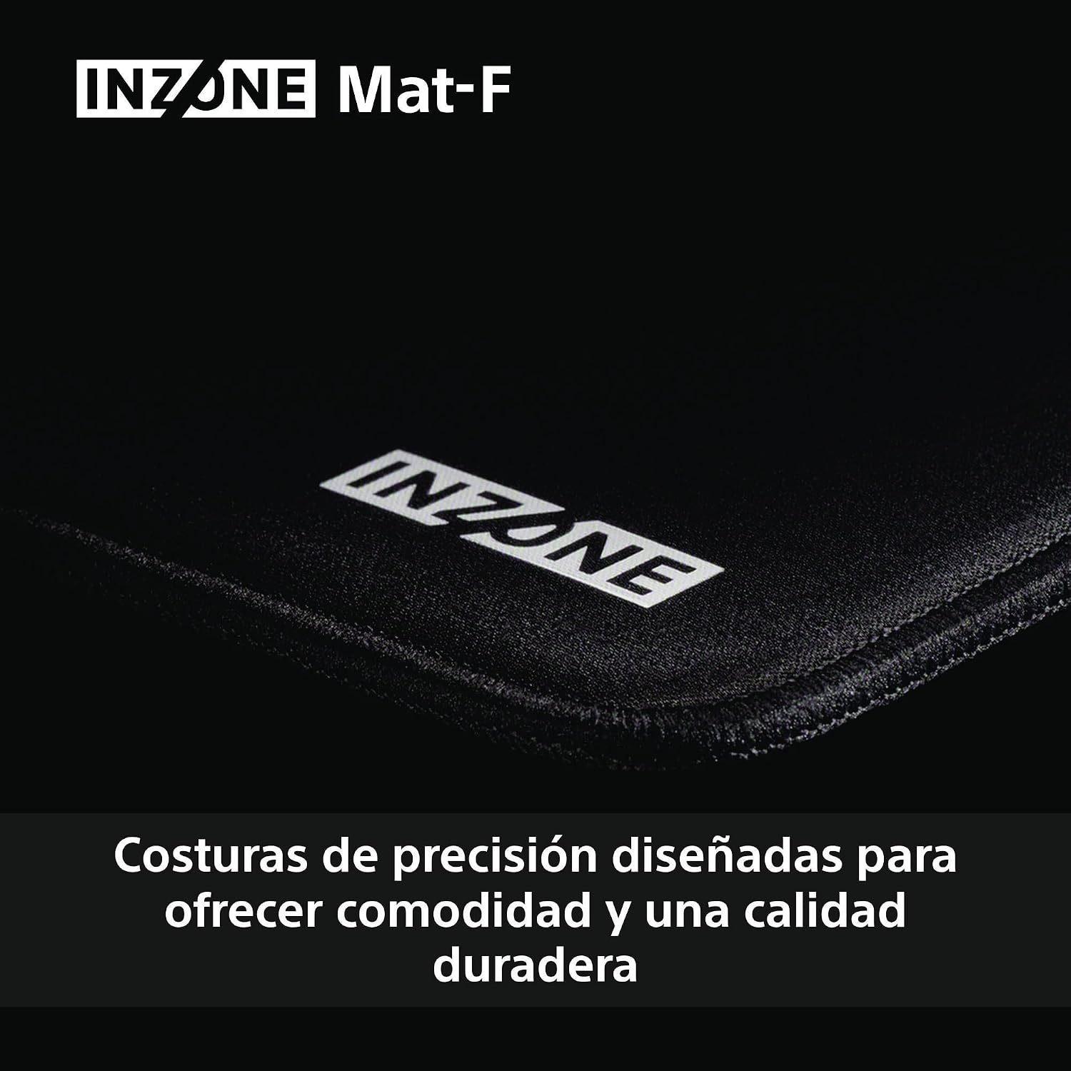 Alfombrilla para ratón Gaming Sony INZONE Mat-F: Grande 480 x 400 mm, Deslizamiento de precisión, Base Antideslizante SlimFlex, Espuma 6 mm, Bordes de Perfil bajo, Control FPS, para Juegos PC, Negro 7