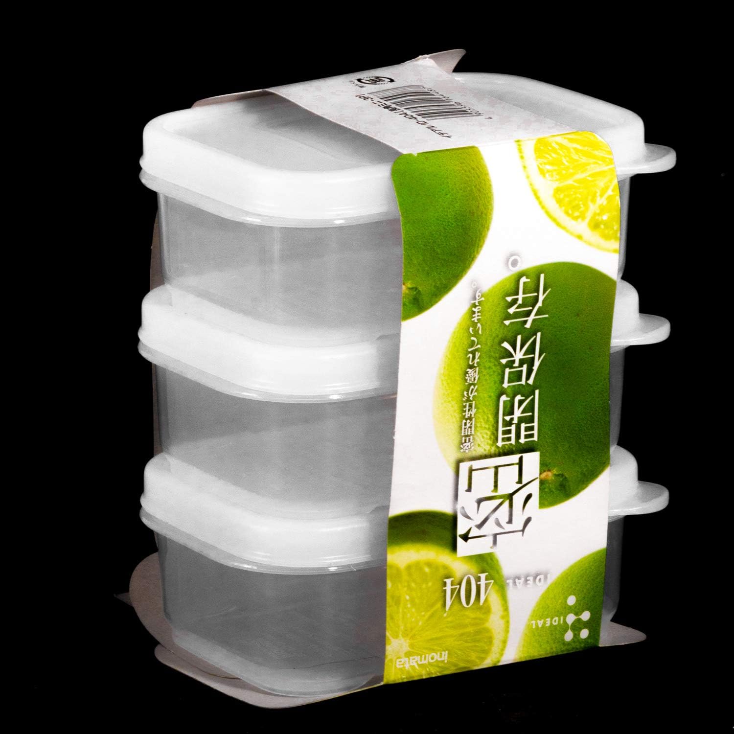 Inomata 1644 Food Storage Containers 190ml - Microwave, Dishwasher, and Freezer Safe - Stackable, Reusable, BPA Free Plastic (3Pcs)