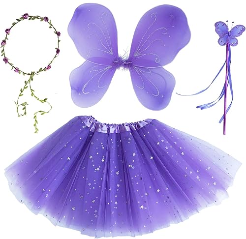 Miniatura 5 de Disfraz de mariposa para niñas con alas de fiesta de cumpleaños para Halloween