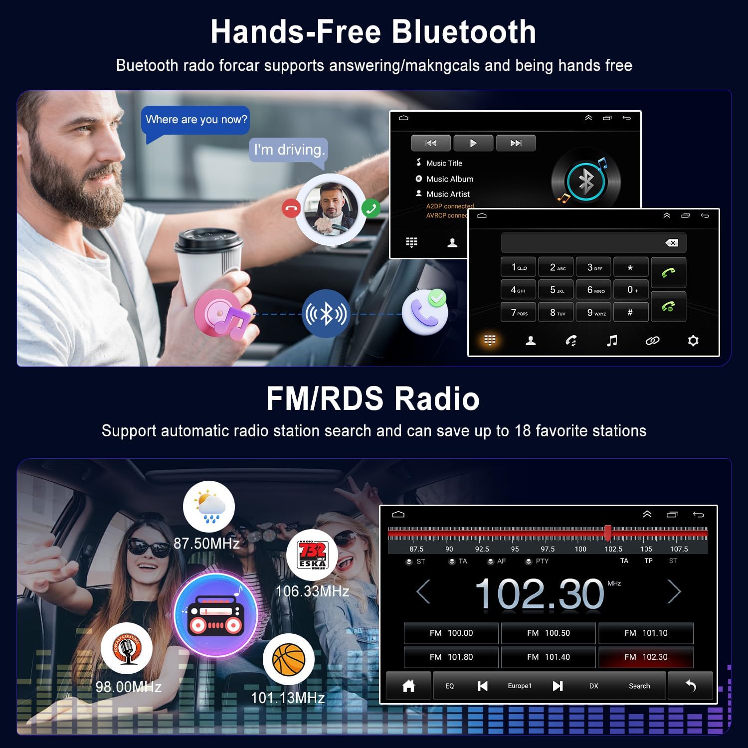 Android 13 Car Radio for Dodge RAM 1500 2500 3500 2009-2012 Auto AC 9.7Inch TounchScreen Radio with Carplay Android Auto GPS WiFi DSP Bluetooth Backup Camera, 2+32G