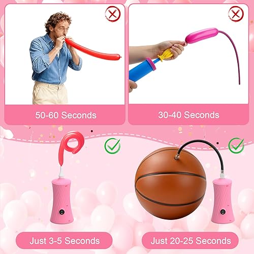 Miniatura 2 de Ball Pump Balloon Pumps Electric, Balloon Pump Portable Long Animal Balloon Pump, Electric Blower Machine Inflator Basketball Pump 260 Balloon Pump