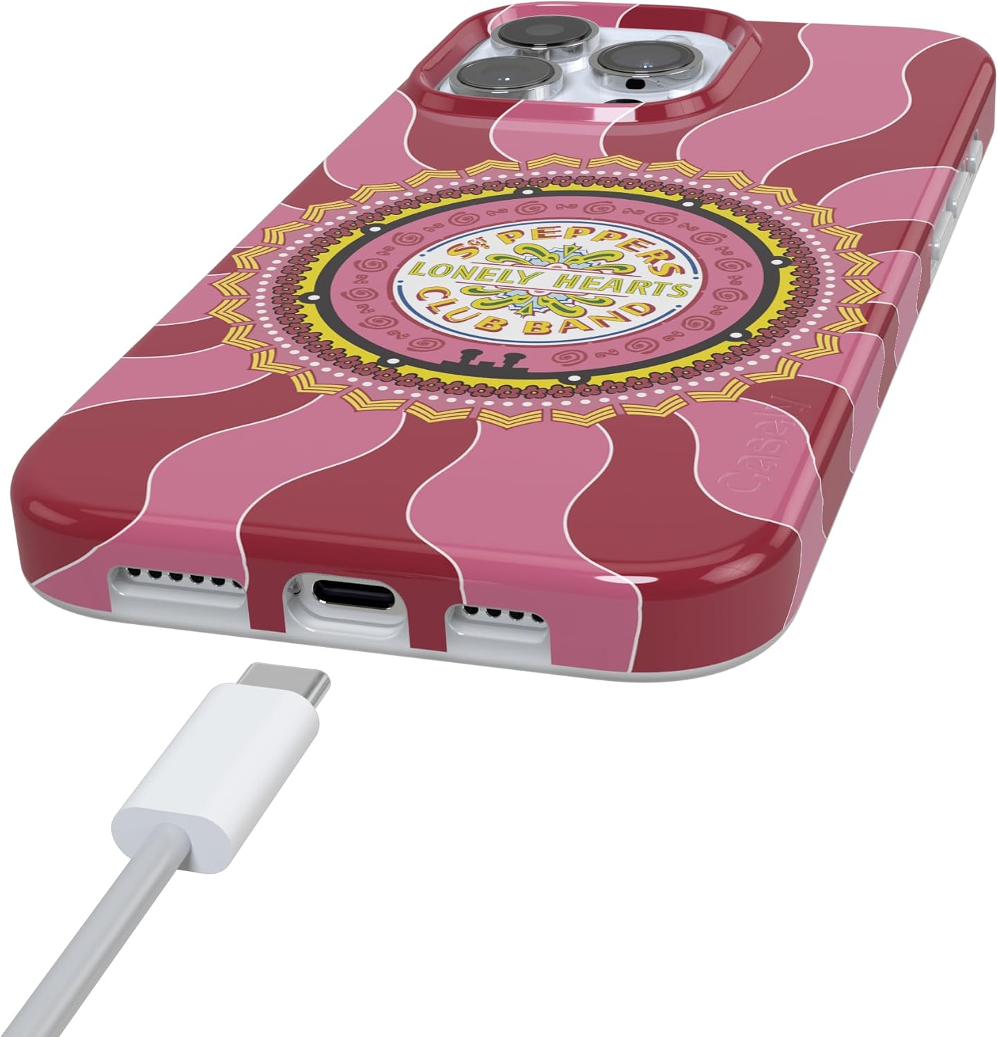 Casely iPhone 16 Pro Case | Lonely Hearts Club | The Beatles SGT. Pepper's | Compatible with MagSafe | Classic Ultra Slim Design