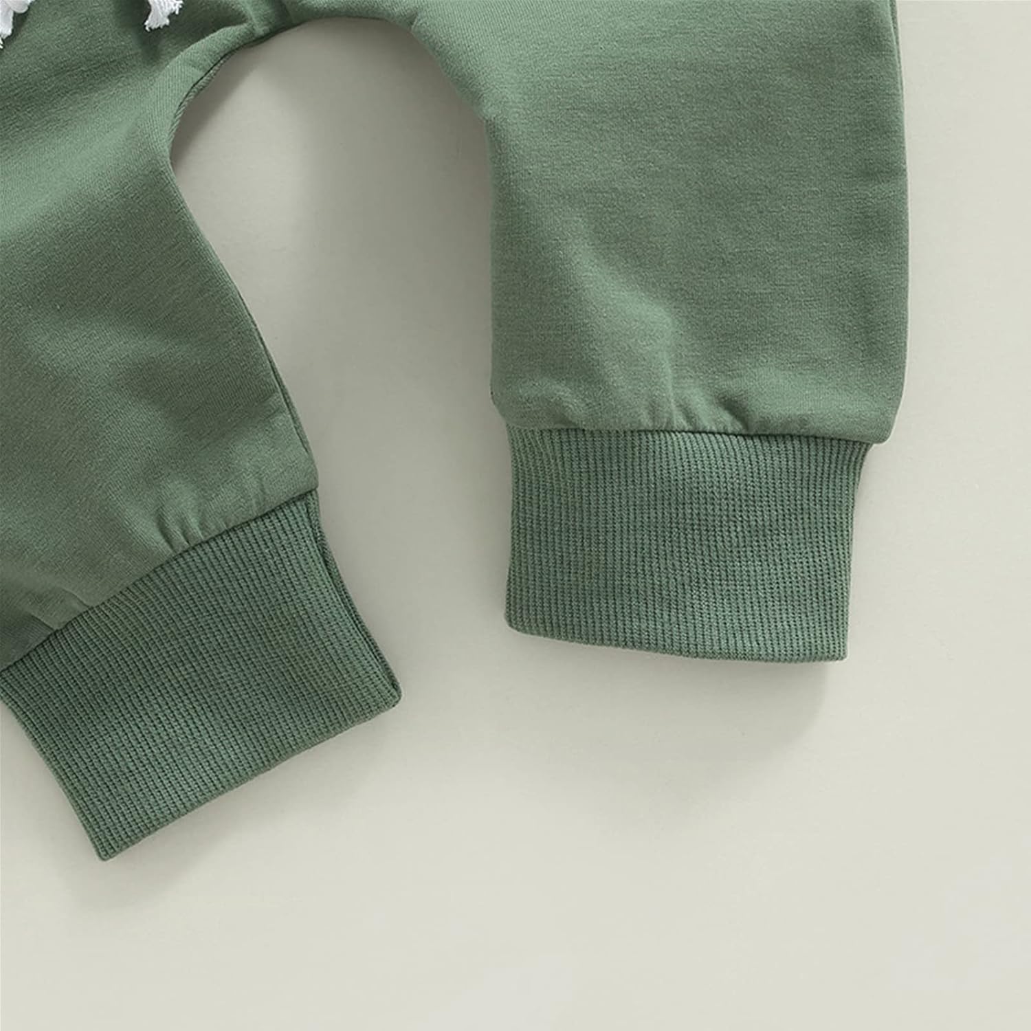 Noubeau Toddler Baby Girl Boy Clothes Long Sleeve Hoodie Zip Sweatshirts Pullover Tops+Casual Pants Set Fall Winter Outfit Green 3-6 Months image 5 of 6 B0B6TW4SZV