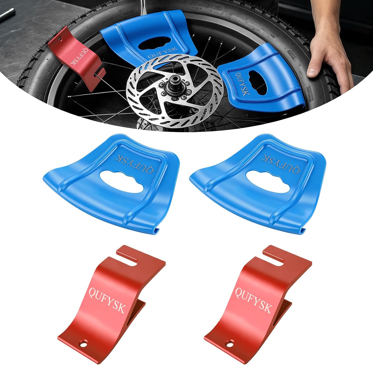 Tire Bead Holder and Rim Protector, Motorcycle Tire Changer, 4 Pcs