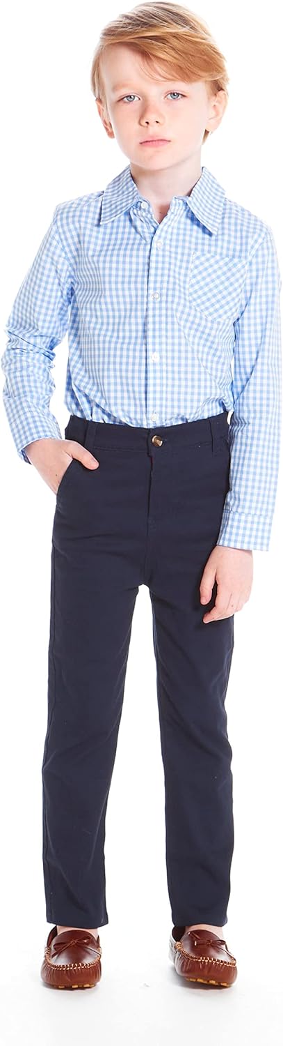 Andy & Evan Toddler & Boys' Classic Long Sleeve Button Down Shirt - Image 5