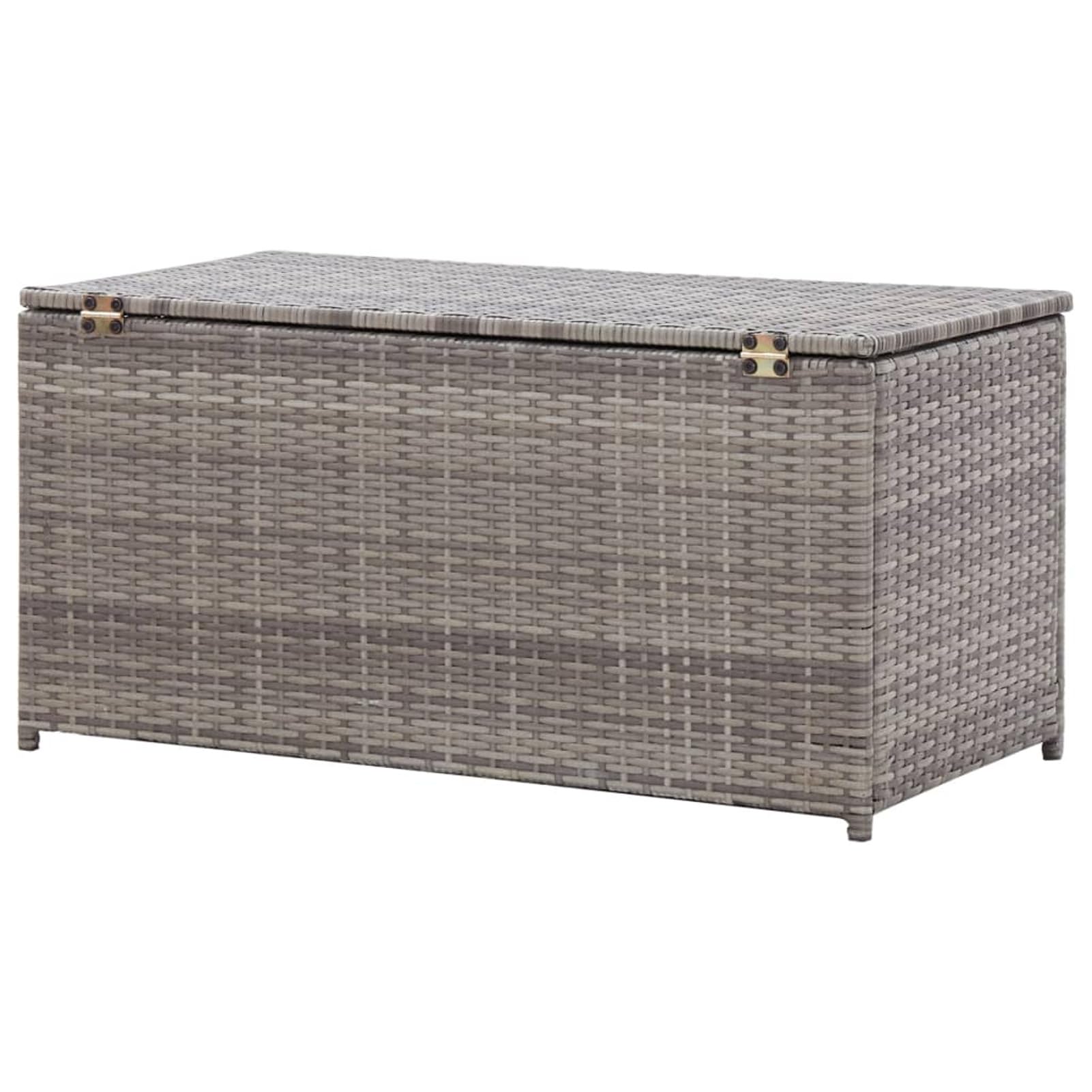 ShGaxin Schowek ogród, Arcon na zewnątrz, Baul Garden Storage, ogród ogrodowy, skrzynia ogrodowa na zewnątrz, rattan, szary 100x50x50 cm