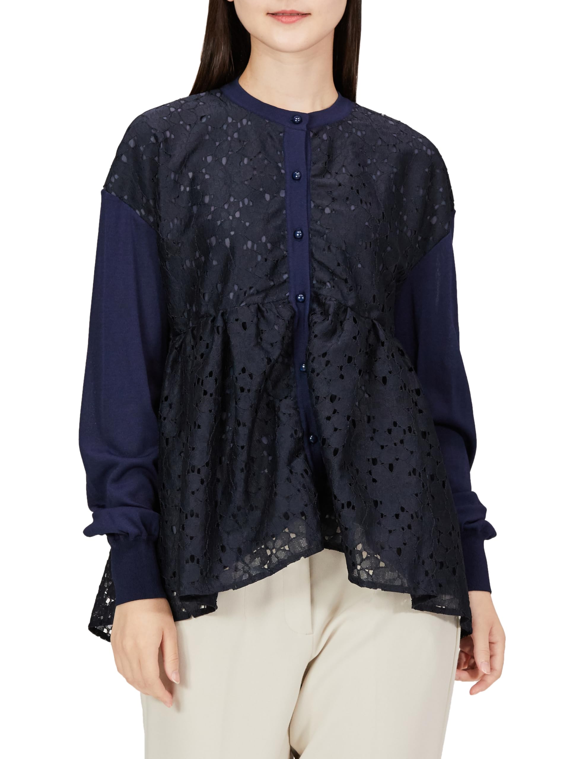 Amazon | [ソーノ] カーディガン ブロッサムレースカーディガン  