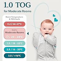 Vista 7 de Love to Dream Swaddle Up Viscosa de Bambú, Posición de Brazos Arriba, Tela de Bambú Suave y Sostenible, Manta Vestible Versátil, 1.0 TOG