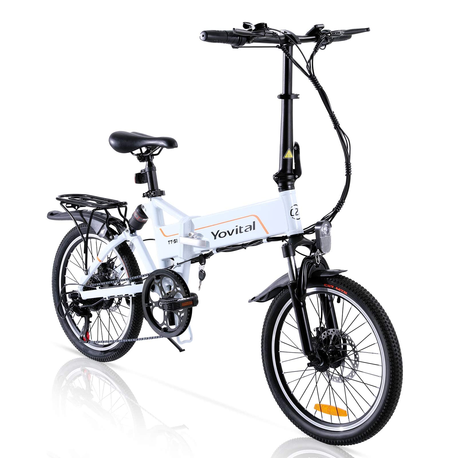 Buy Folding Electric Bike, Yovital 20" Electric Bikes for Adults with