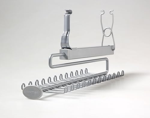 Miniatura 2 de ClosetMaid 78060 Estante deslizante para corbata y cinturón para estanterías de alambre, cromo satinado, 7 x 4.5 x 15.5 pulgadas