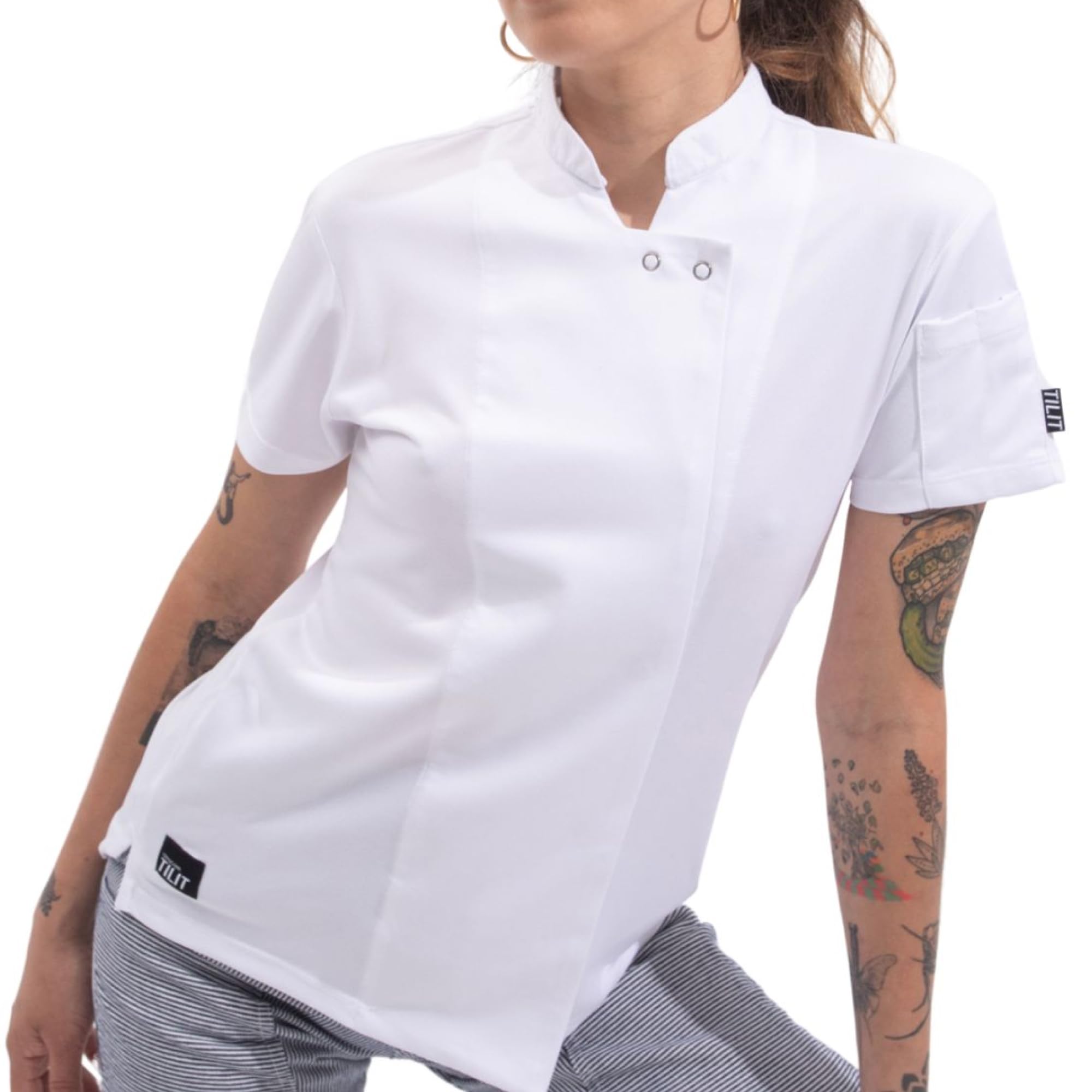 TILIT Supply Chef Coat for Women (White, Large) | Premium Chef Coat for Women | Quality Design and Functionality