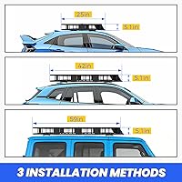 Vista 4 de ECOTRIC 59" x 39" x 5.1" Portaequipajes universal ajustable para techo, canastilla de carga con extensión, de acero resistente, para la parte