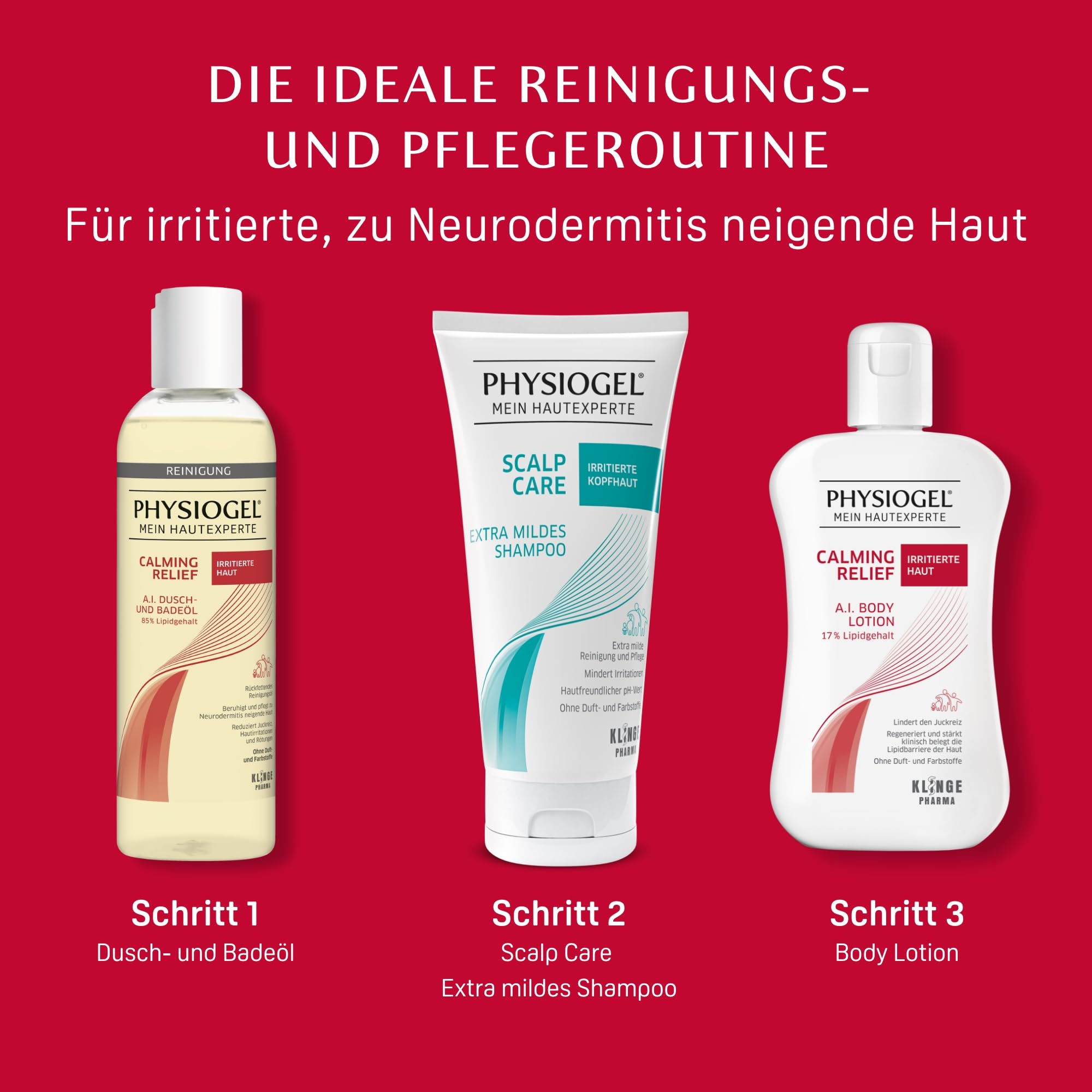 PHYSIOGEL Calming Relief A.I. Dusch- und Badeöl – Beruhigende Reinigung & Pflege bei Neurodermitis, trockener, irritierter und juckender Haut, 400 ml