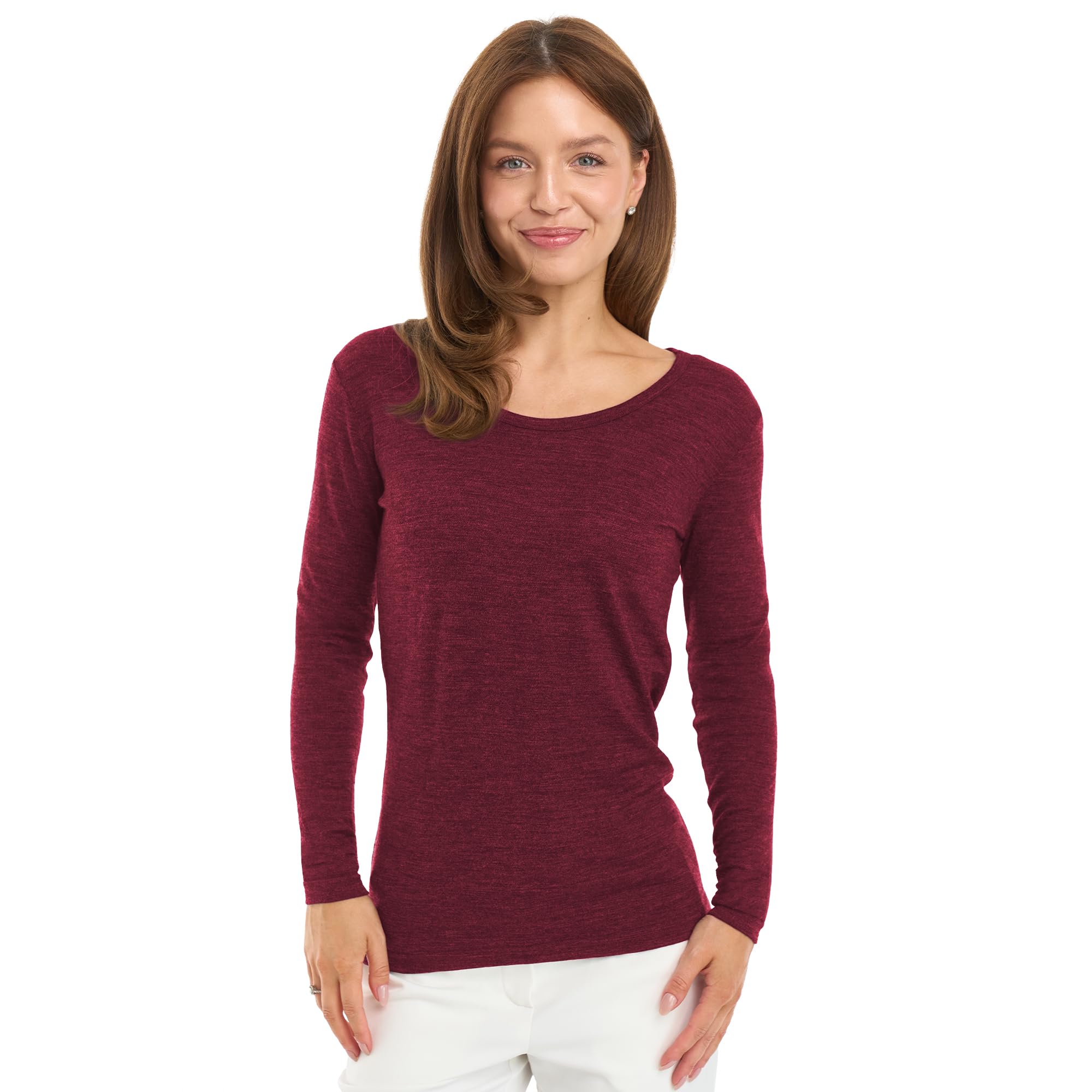 100% Merino Wool Base Layer Women - Thermal Merino Wool Shirt Women