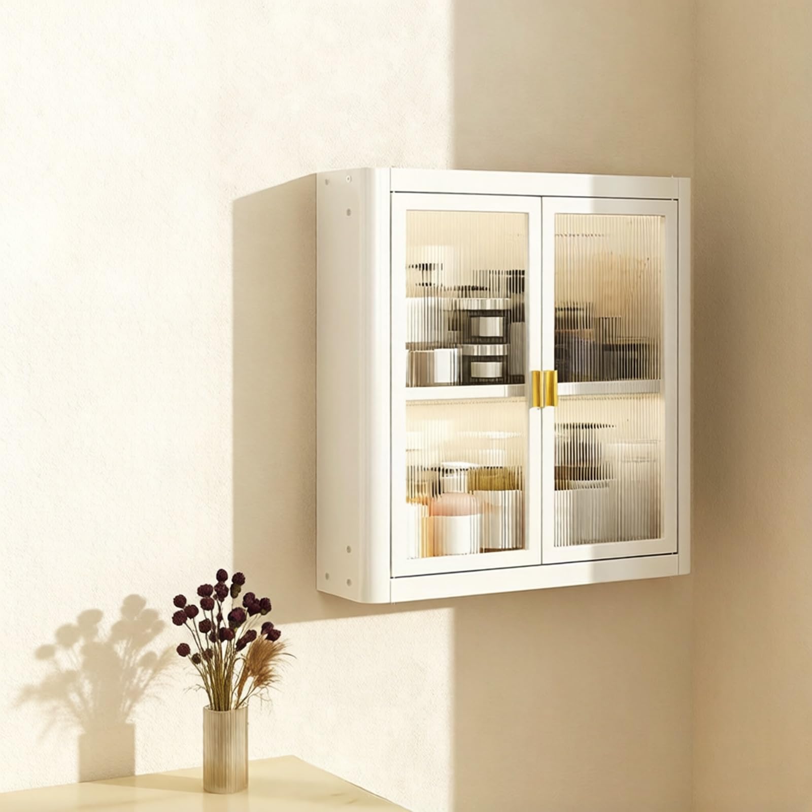 Armario de cocina para pared con tres niveles de almacenaje negro moderno