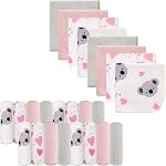 softan Baby Washcloths, 24Pack Baby Wash Cloths Extra Soft & Ultra Absorbent, Baby Towels and Washcloths Face Towel Unisex for Boys Girls Face & Body (Elephant)