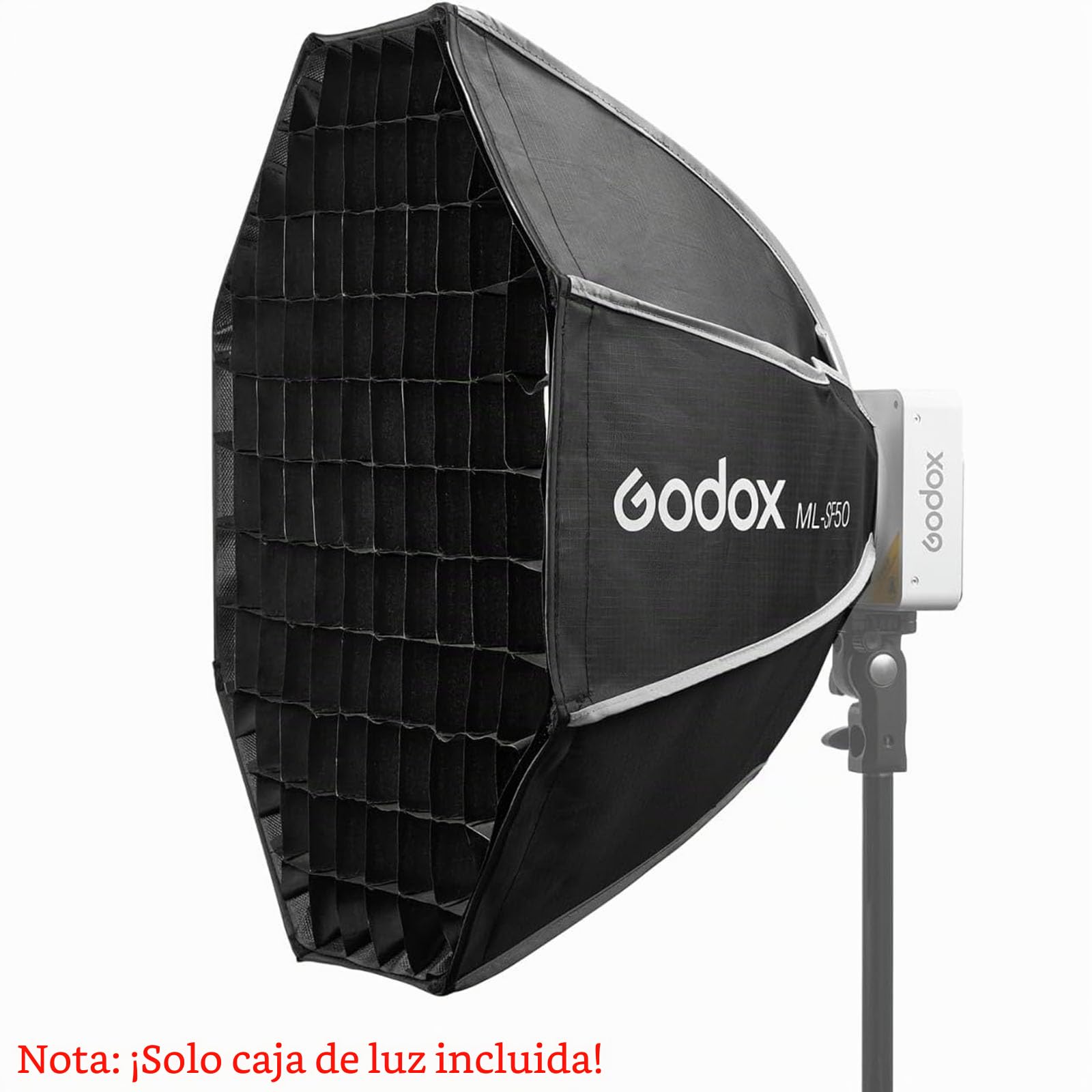 Godox Softbox ML-SF50 - Caja suave octágona, 50 x 50 cm, caja de luz GODOX para luz Godox ML100R, ML100Bi, ML60IIBi, ML60Bi, ML60, ML30Bi, ML30Bi, ML30, luz LED de video, etc