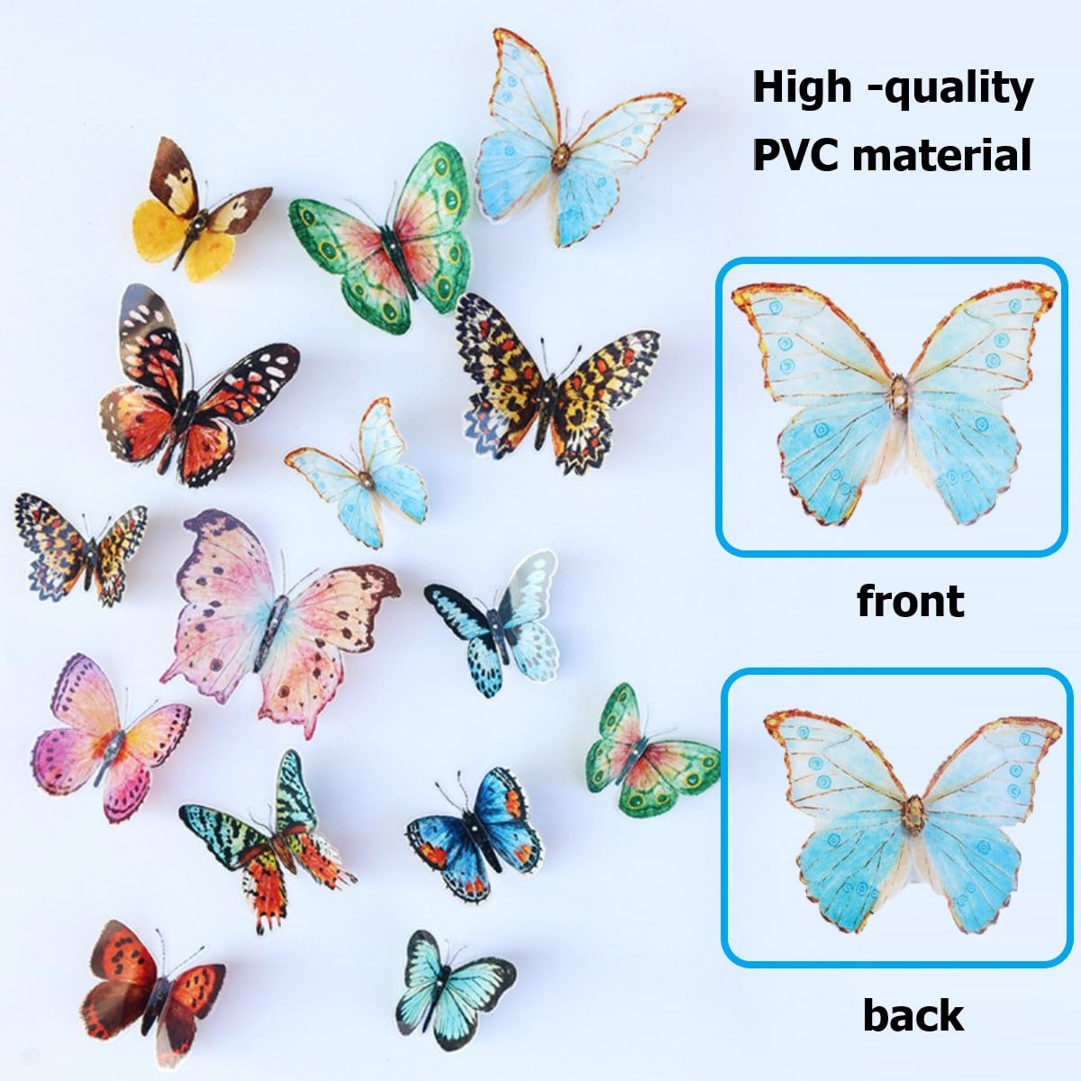 KARLOR 3D Butterflies Wall Sticker - 36 Pcs Butterfly Wall Decoration for Bedroom Wedding, Valentine Gift, Party & Flower Decor - Image 3