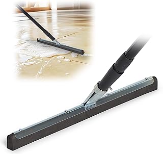 Novatool Wasserschieber Bodenabzieher 45cm mit Teleskop I Duschabzieher Abzieher Dusche Boden Abzieher Fenster Profi I Wasser Abzieher Schieber für Boden Wasserabzieher Terasse Boden mit Stiel