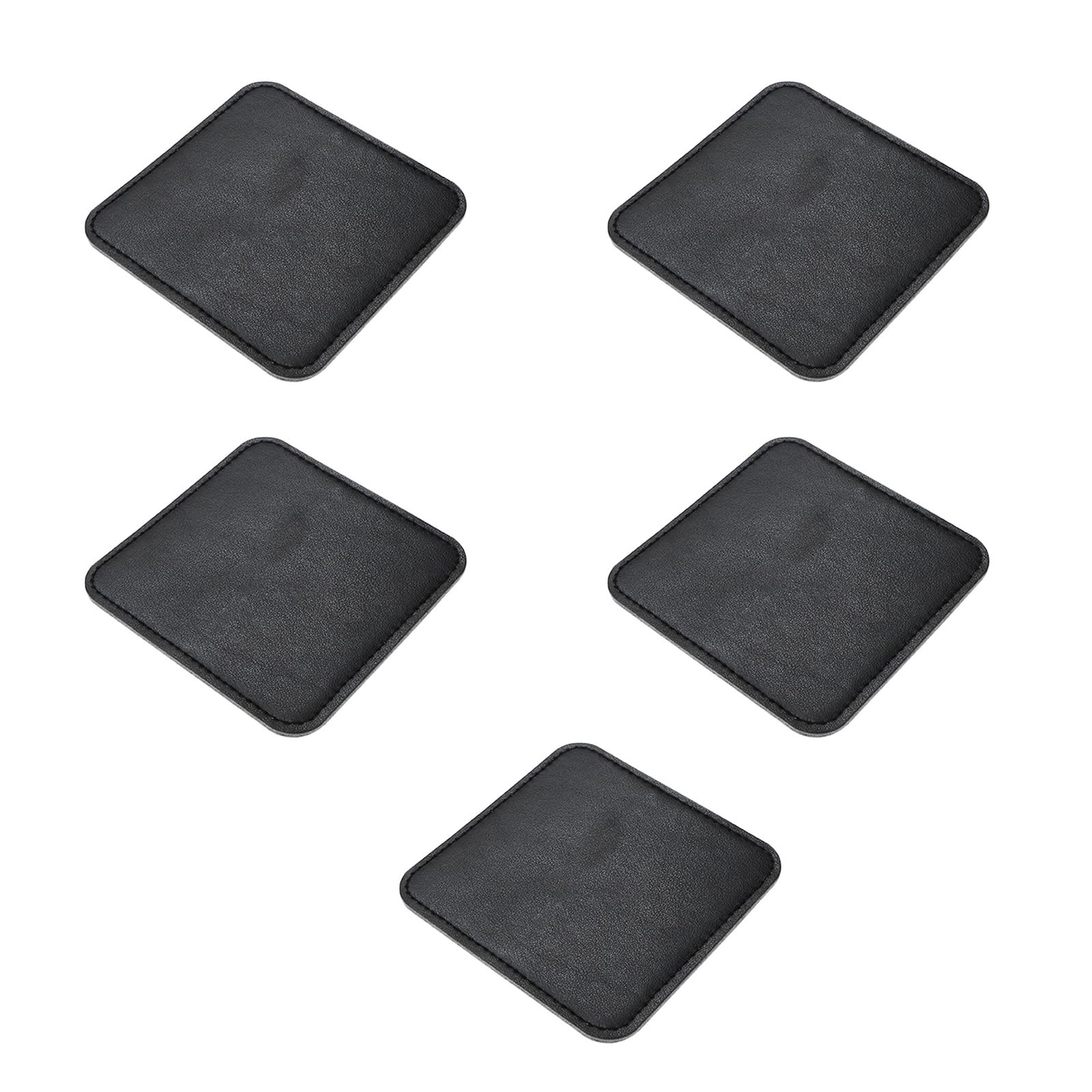 Minimalists Nordic Coasters PU Leather Water Absorbent Nonslip Cup Mat with Felt Bottom for Cups Mugs Cup Mat