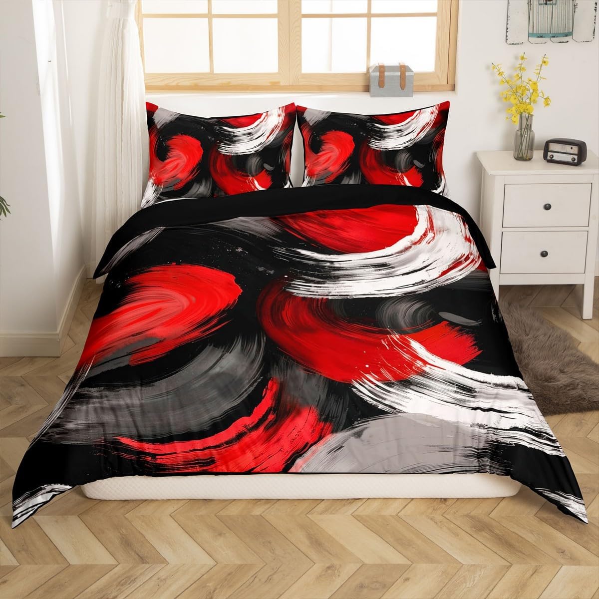 jejeloiu Kids Colorful Honeycomb Comforter Cover Toddler Size, Neon Hexagonal Duvet Cover Boys Girls Geometrical Bedding Set for Teens Bedroom Decor Soft Quilt Cover 2Pcs (No Comforter)