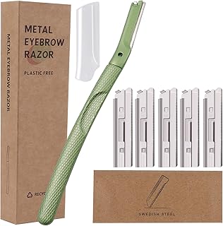 Dermaplaning Tool, Face Razors Eyebrow Razor, Exfoliating Face Razor, Face Razors for Women, Facial Razors for Women Face, Dermaplane Razor (Light green)