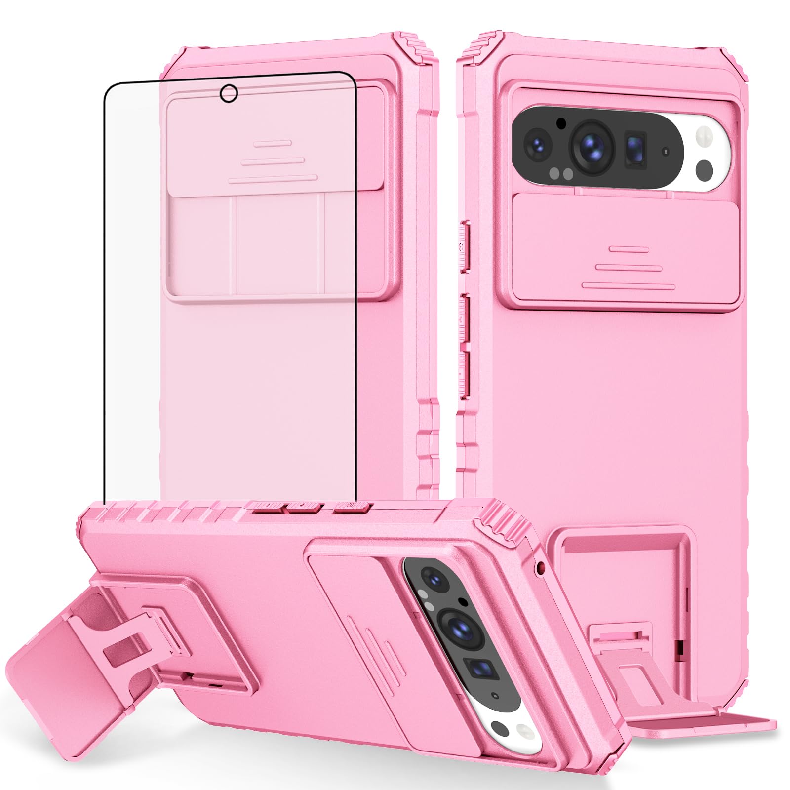Coque Google Pixel 9 Pro XL antichoc avec béquille et protection caméra intégrée - 8
