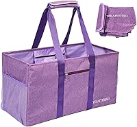Vista 10 de YELAIYEHAO Bolsa tote grande para la playa, bolsa de almacenamiento plegable y colapsable para piscina, playa, compras, pícnics, lavandería