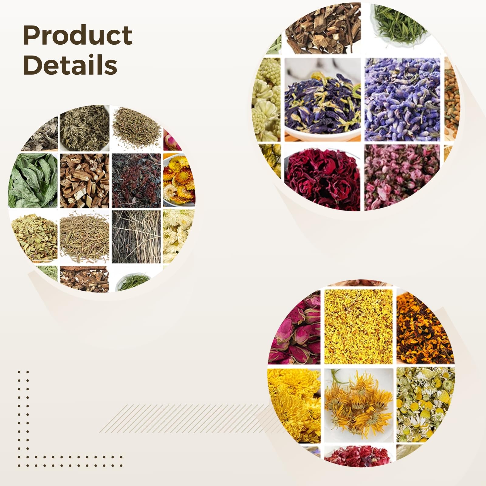 Kräuter-Set, getrocknet, 42 Beutel, Kräuterpakete, versiegelte Kerzenherstellung, Potpourri, Kräuter-Set, Etiketten