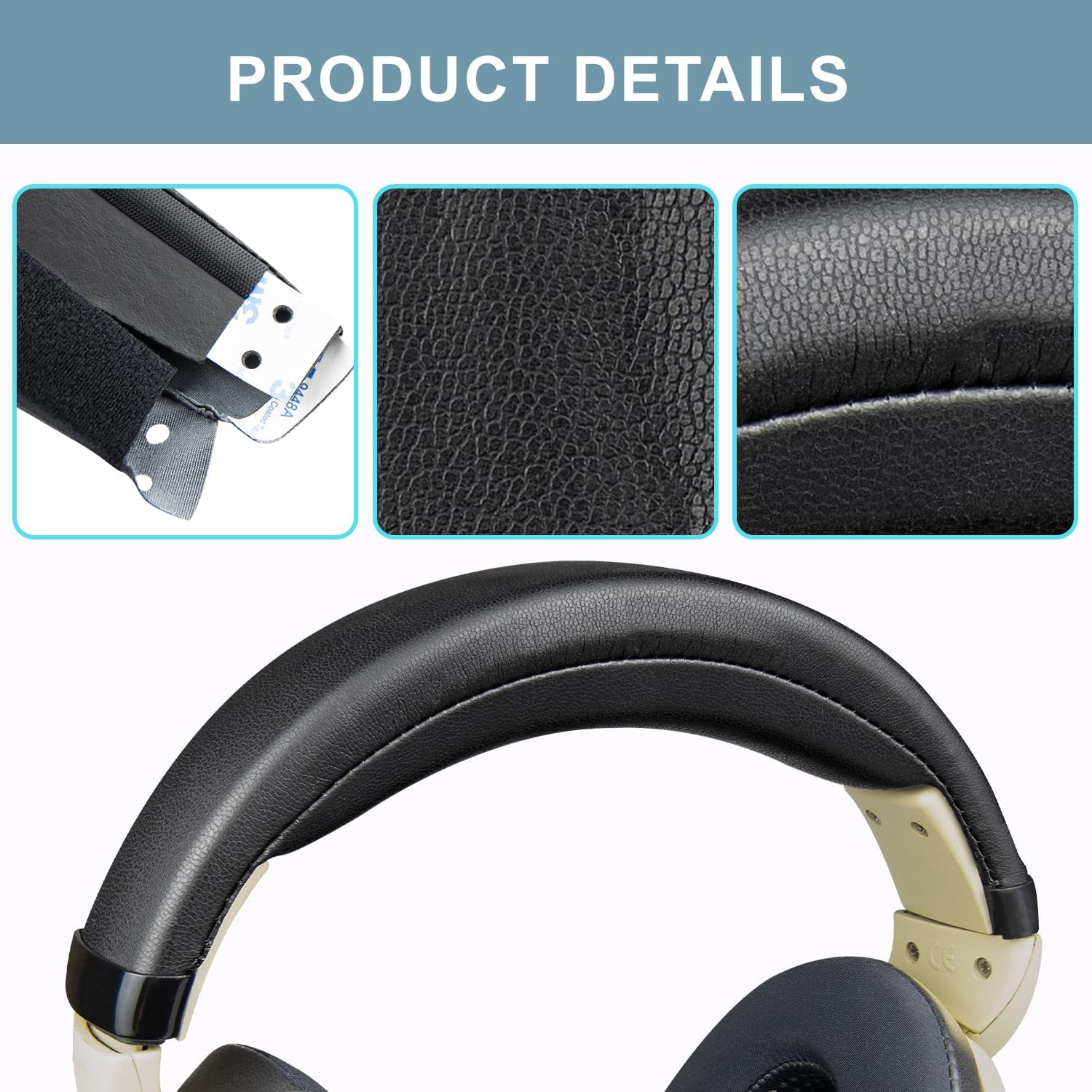 SOPROM Headband Kit Replacement for Sennheiser HD579/HD598/HD598SE/HD598CS/HD598SR/HD599/HD599SE Headphones, Replacement Headstrap Pad Repair Part(Black) image 3